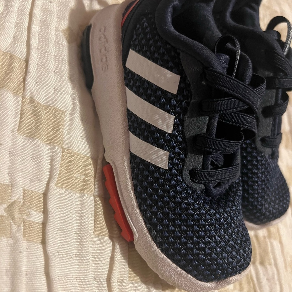 Adidas Toddler Navy and White Sneakers